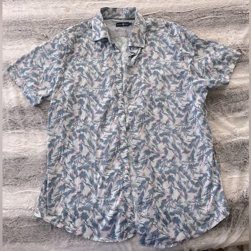 Stone Rose Tropical Shirt Men's X-Large Button Up Hawaiian - Picture 2 of 3